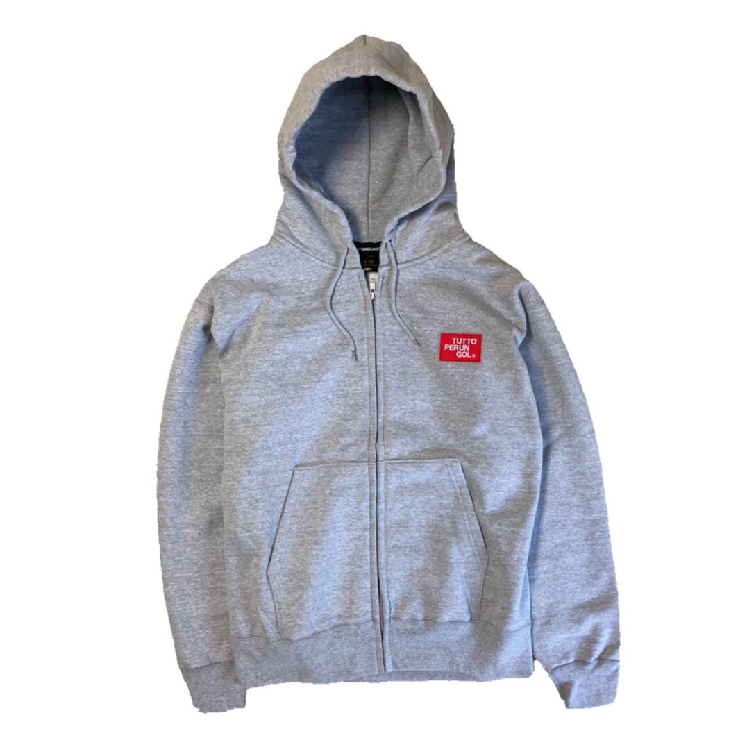 INVERNO/zip parka/グレー× レッド