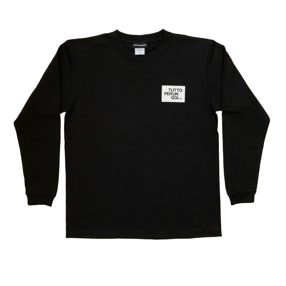 2021FW/VITA Long T-shirt / ブラック× ホワイト